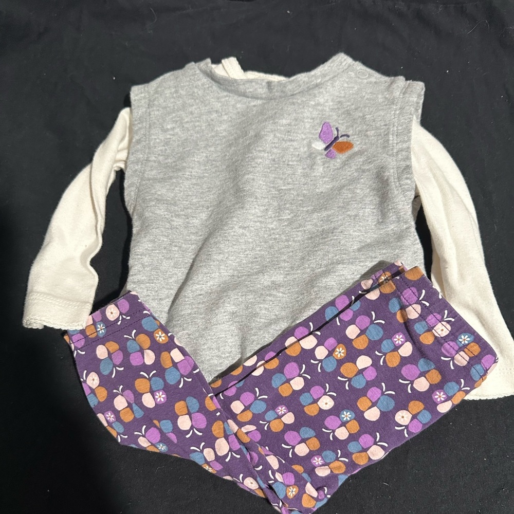 Carters Butterfly Vest Set